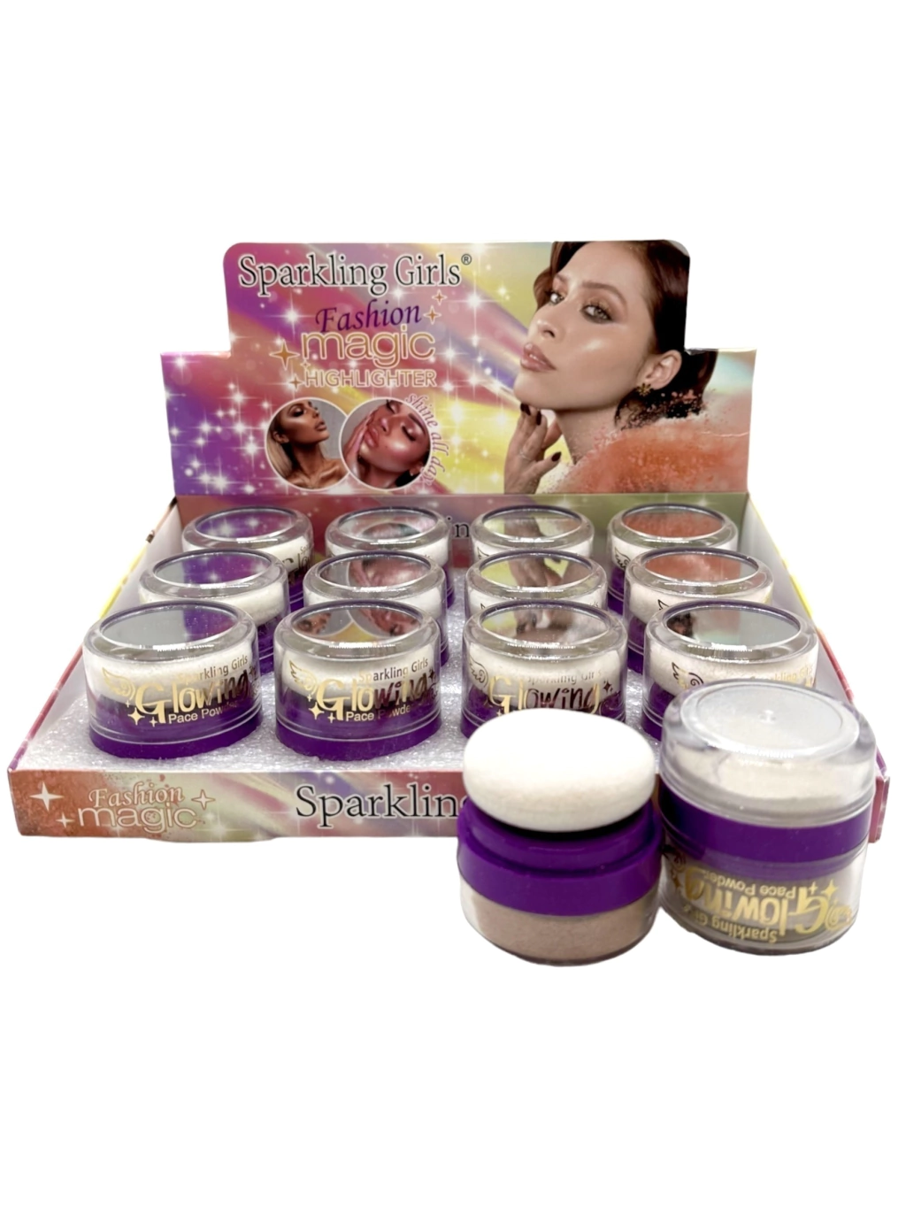 Iluminador en polvo Magic con esponja Sparkling Girls